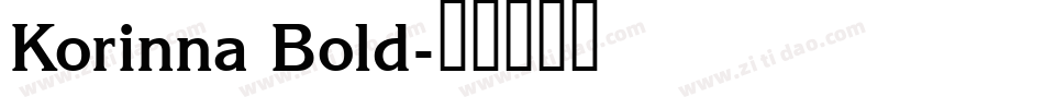 Korinna Bold字体转换